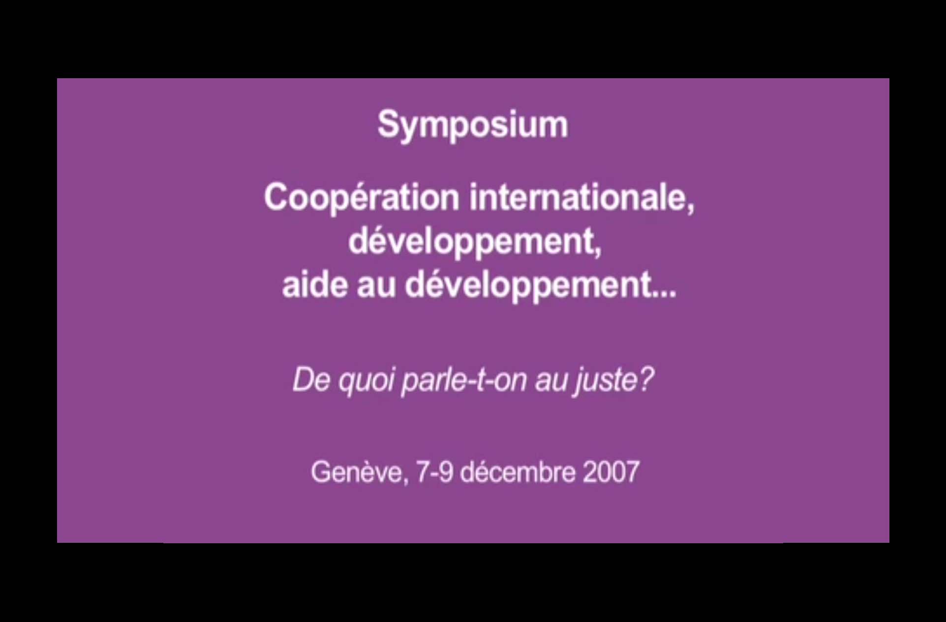 Symposium du CETIM